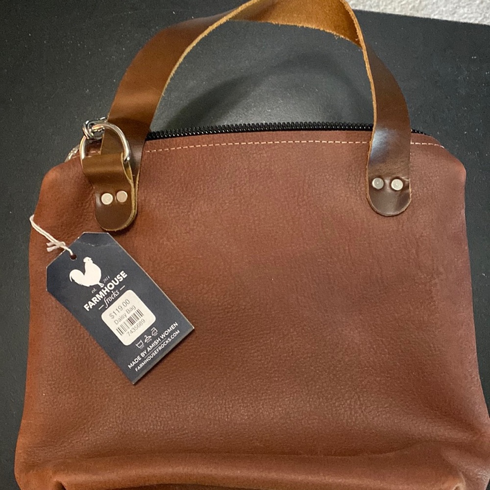 NWT Leather Amish Crossbody